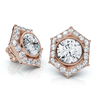 Pompeii3 2 1/2ct Sally Diamond Earrings 14k Gold Lab Grown Ef/vs In Multi