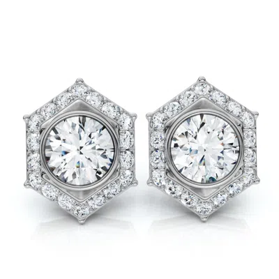 Pompeii3 2 1/2ct Sally Diamond Earrings 14k Gold Lab Grown Ef/vs In White