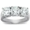 Pompeii3 2 1/2ct Three Stone Large Diamond Engagement Ring 14k White Gold In Multi