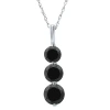 Pompeii3 2 1/2ct Three Stone Real Diamond Pendant 14k White Gold In Multi