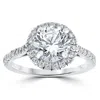 Pompeii3 2 1/3 Ct Round Round Diamond Halo Engagement Ring 14k White Gold Enhanced In Multi