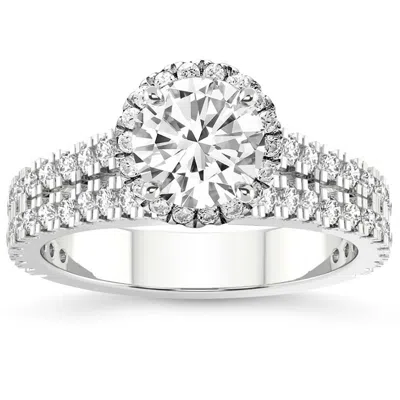 Pompeii3 2 1/3ct Diamond Waverly Lab Grown Engagement Ring White, Yellow Or Rose Gold In Multi
