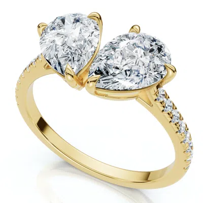 Pompeii3 2 1/3ct Toi Et Moi Double Pear Diamond Ring 14k Gold Or Platinum Lab Grown