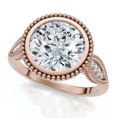 Pompeii3 2 1/5ct Diamond Luna Lab Grown Engagement Ring White, Yellow Or Rose Gold