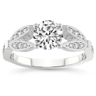 Pompeii3 2 1/5ct Diamond Willow Lab Grown Engagement Ring White, Yellow Or Rose Gold In Multi