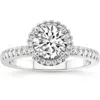 Pompeii3 2 3/4 Ct Diamond Halo Lab Grown Engagement Ring In White, Yellow Or Rose Gold In Multi
