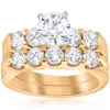 Pompeii3 2 3/4ct Diamond Engagement Matching Wedding Ring Set 14k Yellow Gold In Multi