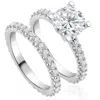 Pompeii3 2 3/4ct Diamond Engagement Wedding Ring Set In 14k White Gold In White