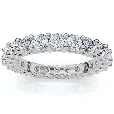 Pompeii3 2 3/8ct Diamond Eternity Ring 14k White Gold Size Selectable In Metallic