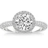 Pompeii3 2 3/8ct Pave Halo Diamond Engagement Ring Lab Grown White In Yellow Or Rose Gold In Multi