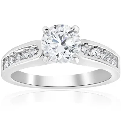 Pompeii3 2 Ct Diamond Solitaire Engagement Ring 14k White Gold Lab Grown In Silver