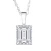 Pompeii3 2 Ct Emerald Diamond Solitaire Pendant 14k White Gold Lab Grown In Multi