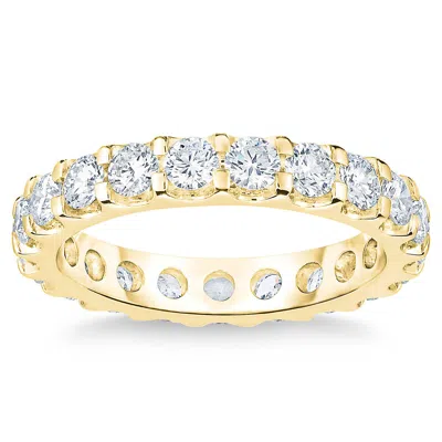 Pompeii3 2 Ct Lab Grown Diamond Eternity Ring Womens Wedding Band 14k Yellow Gold In Multi