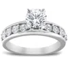 Pompeii3 2 Ct Round Cut Diamond Engagement Solitaire Ring 14k White Gold In Multi