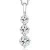 Pompeii3 2 Ct Three Diamond Pendant 14k White Gold 3 Stone Lab Grown Necklace In Multi