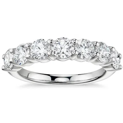 Pompeii3 2 Ct Tw 7-stone Diamond Wedding Ring In White Or Yellow Gold In Silver