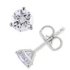 Pompeii3 2 Ct Tw Moissanite Martini 3-prong Studs Available In White Or Yellow Gold In White