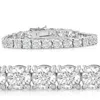 Pompeii3 20 Ct Lab Grown Diamond Tennis Bracelet 14k White Gold 7" In Silver