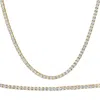 Pompeii3 20ct Round Diamond Tennis Necklace 14k Yellow Gold Lab Grown In Multi