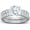Pompeii3 2.27ct Diamond Engagement Matching Wedding Ring Set 14k White Gold Lab Grown In Multi