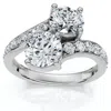 Pompeii3 2.40ct Forever Us 2-stone Diamond Ring 14k Gold Lab Grown Ef/vs In Silver