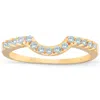Pompeii3 .25ct Curved Diamond Notched Wedding Ring Enhancer 14k In Multi