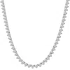 Pompeii3 26ct Diamond Tennis Necklace 3-prong 14k White Gold 18" Lab Grown In Multi