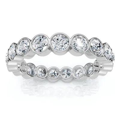 Pompeii3 2ct Bezel Set Diamond Eternity Wedding Ring 14k Gold Of Platinum Lab Grown In White