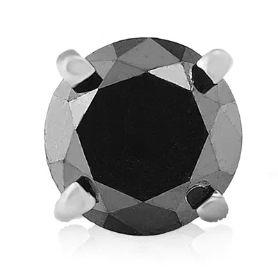 Pompeii3 2ct Black Diamond Single Stud 14k White Gold (this Is One Earring Not A Pair) In Multi