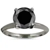 Pompeii3 2ct Black Diamond Solitaire Engagement Ring 14k Black Gold In Multi