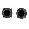 Pompeii3 2ct Black Gold Round Black Diamond Push Back Studs Earrings 14k Gold In Multi
