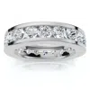 Pompeii3 2ct Channel Set Diamond Eternity Ring 14k Gold Or Platinum Lab Grown Ef/vs In Metallic