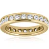 Pompeii3 2ct Channel Set Diamond Eternity Ring 14k Yellow Gold In Silver