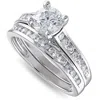 Pompeii3 2ct Diamond Engagement Wedding Ring Set Channel Set In 10k White Gold In Multi