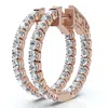 Pompeii3 2ct Diamond Inside Outside Hoops 14k Gold Lab Grown 1" Tall In Gold