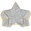 Pompeii3 2ct Diamond Men's 10k Yellow Gold Star Ring In Multi