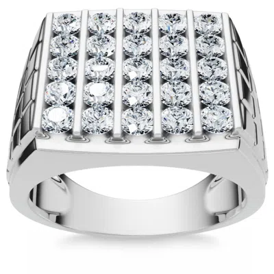 Pompeii3 2ct Diamond Men's Wedding Anniversary Ring 10k Gold Lab Grown In Multi