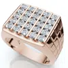 Pompeii3 2ct Diamond Men's Wedding Anniversary Ring 10k Gold Lab Grown In Silver