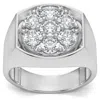 Pompeii3 2ct Diamond Men's Wedding Ring Anniversary Band In White, Yellow, Or Rose Gold In Multi
