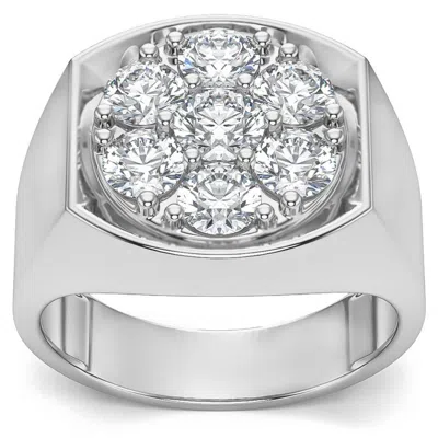 Pompeii3 2ct Diamond Men's Wedding Ring Anniversary Band In White, Yellow, Or Rose Gold In Silver