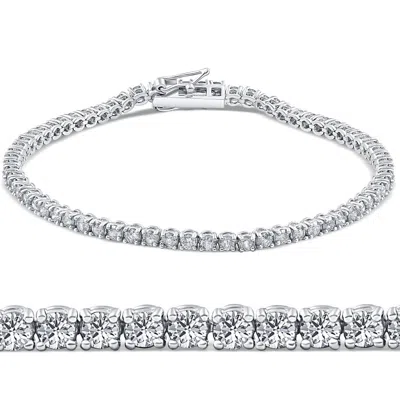 Pompeii3 2ct Diamond Tennis Bracelet 14k White Gold 7" In Multi