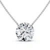 Pompeii3 2ct Floating Diamond Solitaire Pendant 14k Gold 18" Women's Necklace Lab Grown