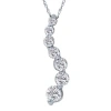 Pompeii3 2ct Huge Diamond Journey Pendant 14k White Gold In Multi