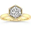 Pompeii3 2ct Lab Grown Diamond Solitaire Engagement Ring White, Yellow, Or Rose Gold In Silver