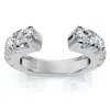 Pompeii3 2ct Lyric Diamond Open Guard Ring Wedding Band 14k Gold Or Platinum Lab Grown In Metallic