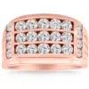 Pompeii3 2ct Men's Diamond Ring In 14k Gold Lab Grown Multi-row Channel Set In Multi