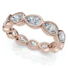 Pompeii3 2ct Pear Shape Bezel Diamond Eternity Wedding Ring 14kgold Or Platinum Lab Grown In Multi