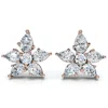 Pompeii3 2ct Pear Shape Cluster Diamond Earrings 14k Gold Lab Grown Women's In Multi