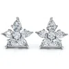 Pompeii3 2ct Pear Shape Cluster Diamond Earrings 14k Gold Lab Grown Women's In White