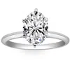 Pompeii3 2ct Platinum Oval Diamond 6-prong Solitaire Engagement Ring Lab Grown In Silver